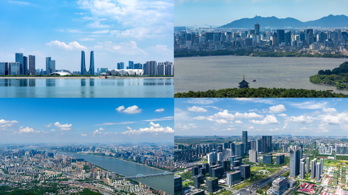 浙江杭州城市风光宣传片延时合集