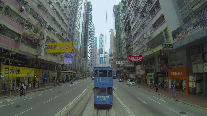 城市生活 高楼大厦 热闹繁华 香港街头