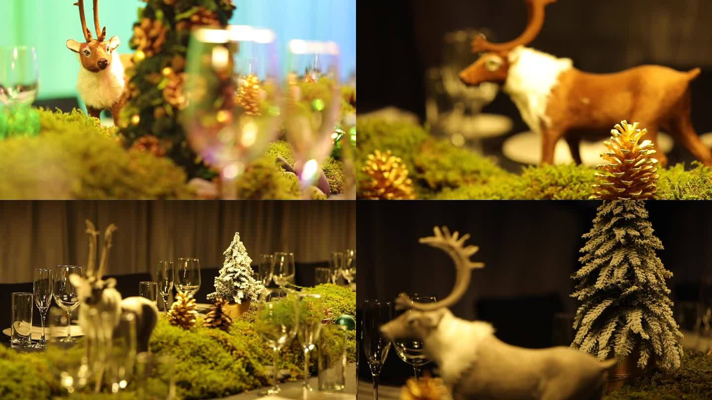 圣诞装饰 麋鹿 圣诞树圣诞夜圣诞晚宴聚会