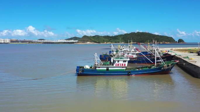 渔船视频 实拍视频 沙门乌岩渔港渔船码头