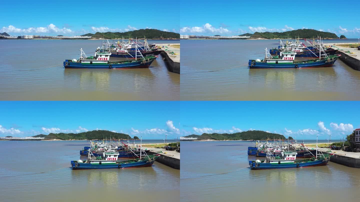 渔船视频 实拍视频 沙门乌岩渔港渔船码头