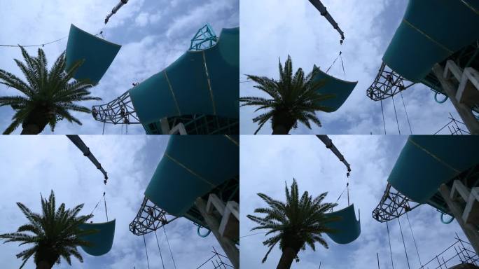 建筑工地 施工现场 工程建设 认真工作