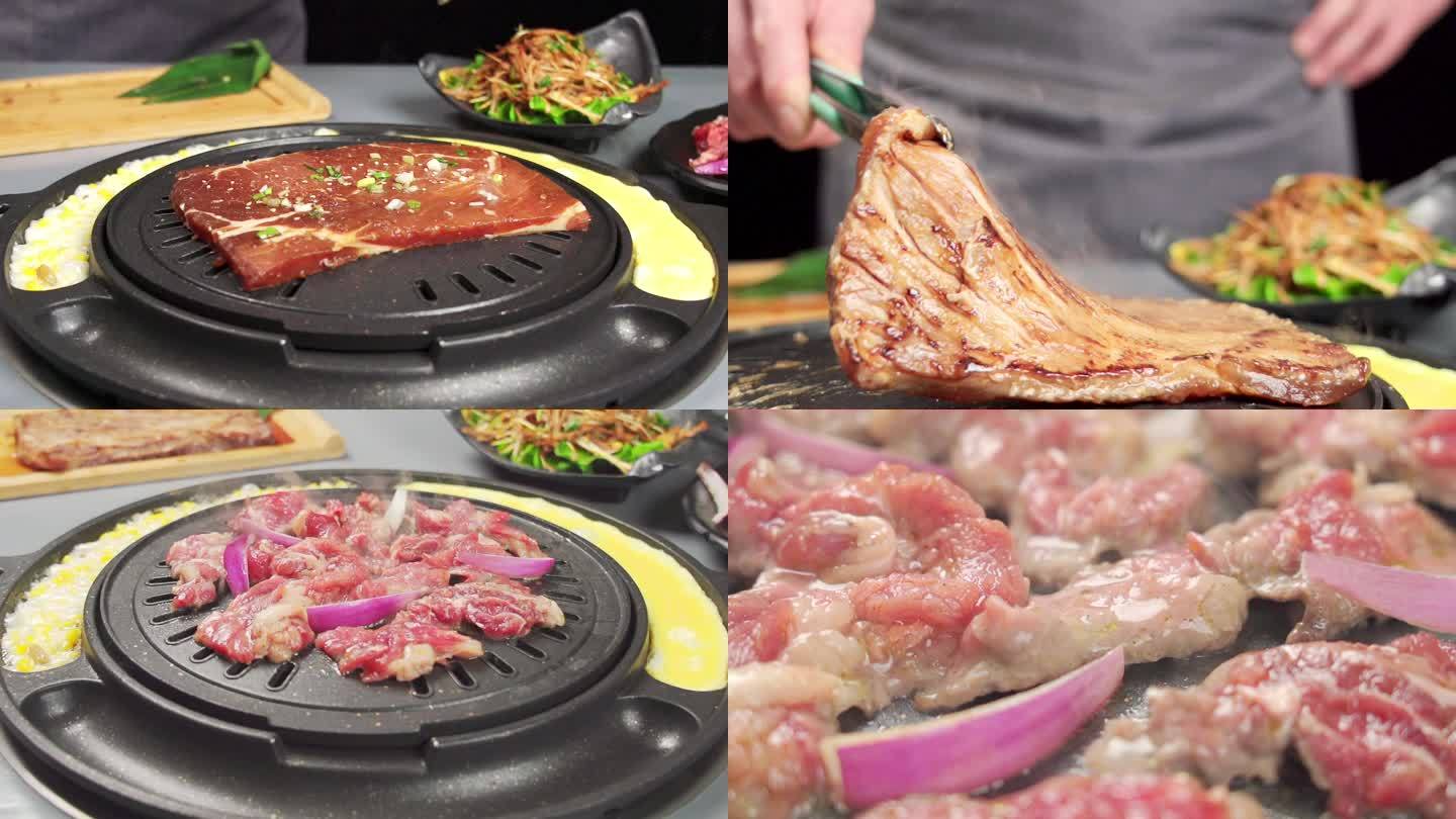 韩国烤肉美食升格素材