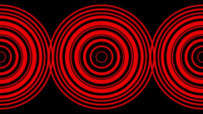 干扰波模式眩晕图案红色圆形波动圆形图案