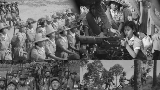 抗日战争期间的女兵训练