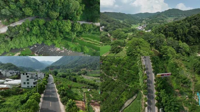 车辆行驶在乡村道路