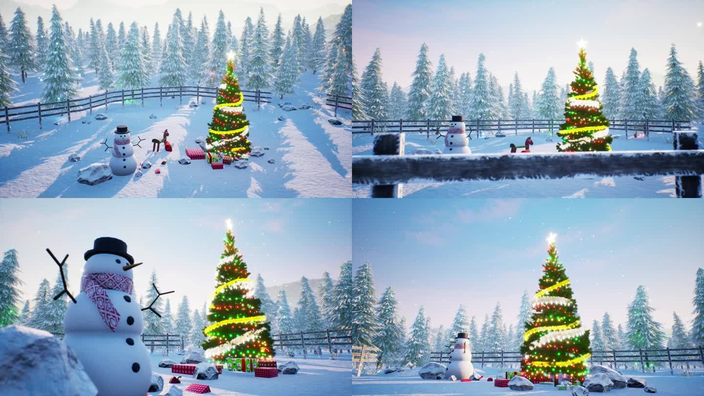 雪地圣诞节