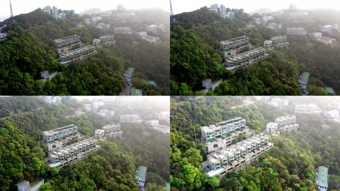 香港最高峰的豪宅风景名胜区酒店航拍