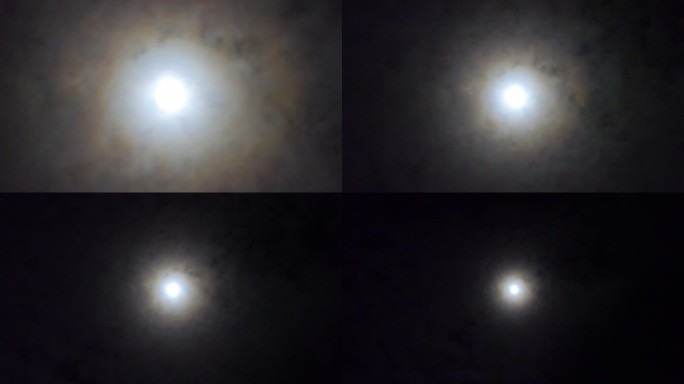 满月的运动。高清视频素材空镜空镜头