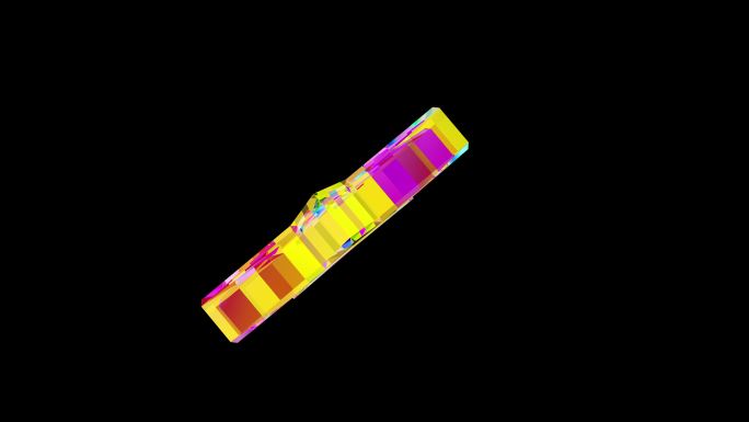 星形4K环路影视包装立体星形星形模型