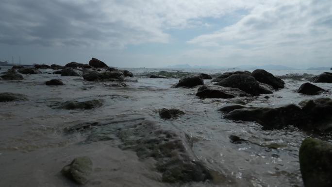 浪花 大海 海浪 海岸 沙滩 船 海洋