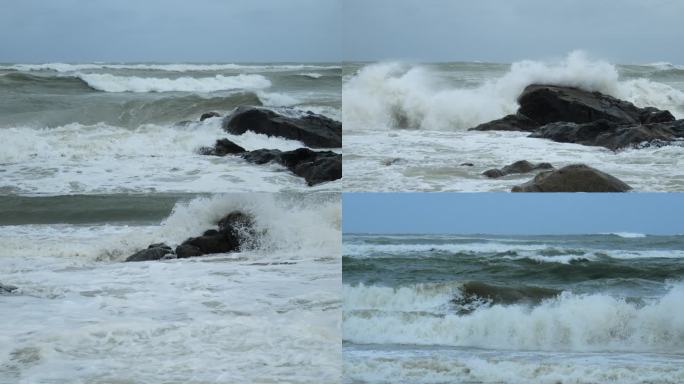 台风来前海浪