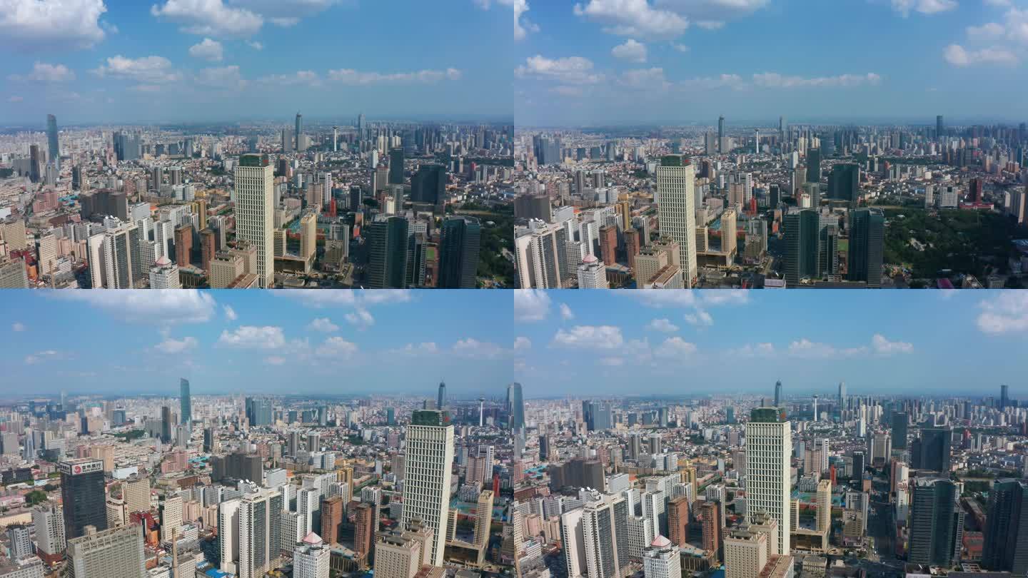 沈阳城市空镜全景CBD航拍4K