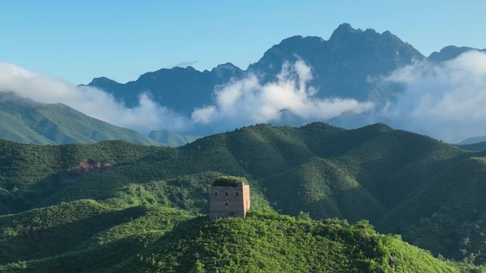 古老的长城北京卧虎山长城烽火台