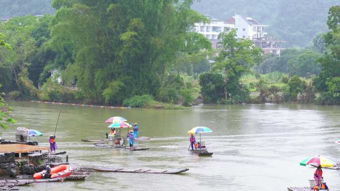 遇龙河漂流 桂林阳朔遇龙工农桥码头