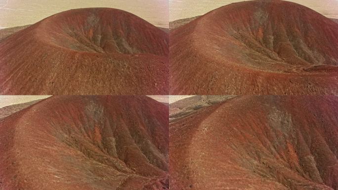 美国内华达州银峰附近的空中红山煤渣锥