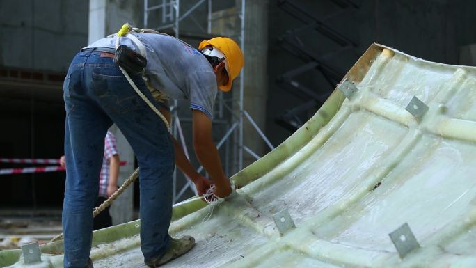 建筑工地 施工现场 工程建设 认真工作