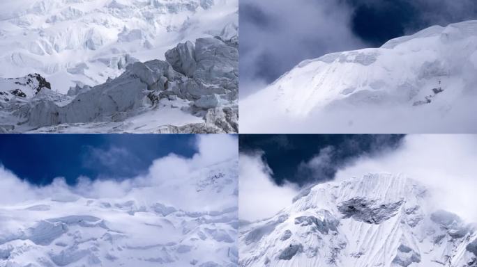 八组雪山冰川延时摄影