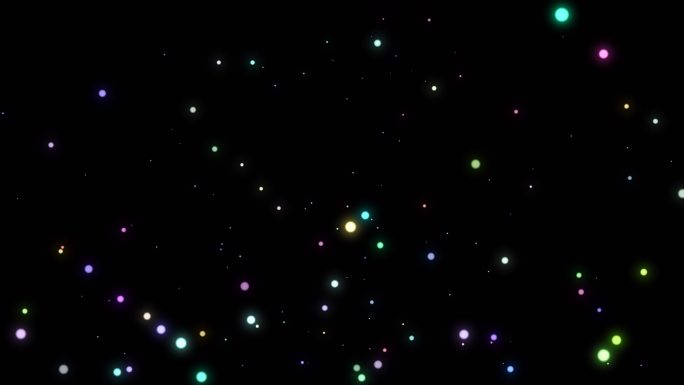 4K彩色粒子星光上升背景