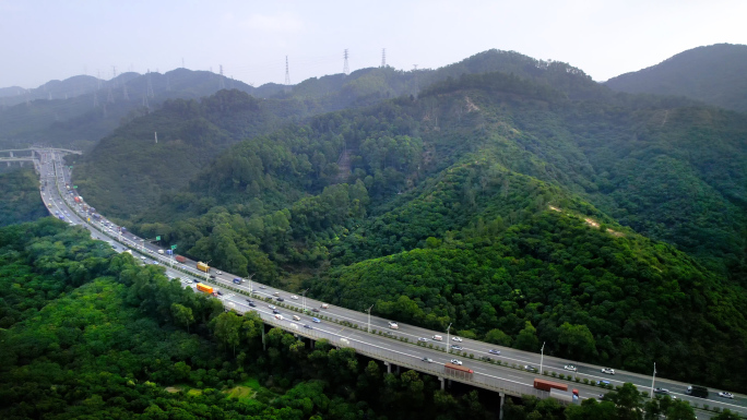 航拍南坪快速 塘朗山航拍 南坪快速素材