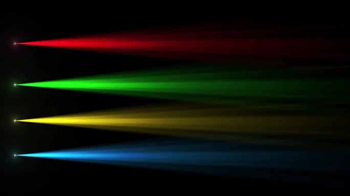 【素材包】4个颜色动态灯光射灯光线光效