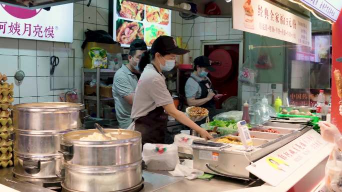 杭州步行街小吃  杭州美食  湖滨步行街