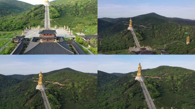 航拍苏州西山观音寺4K视频