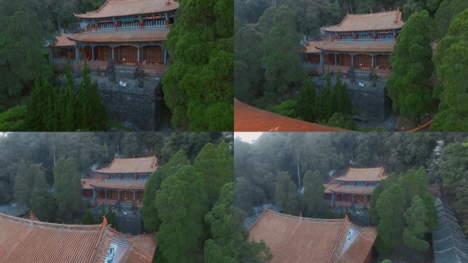 寺庙云南大山深处武定狮子山寺庙游客炫光