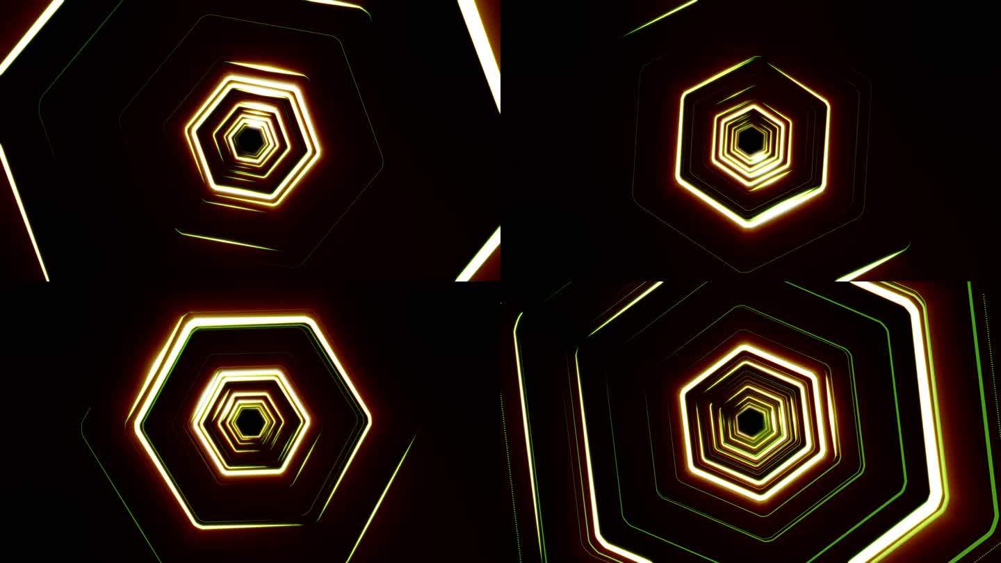 六边形隧道盗梦空间梦幻联动虚拟现实技术