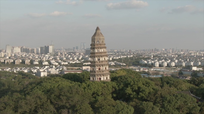 苏州虎丘塔 高清航拍 1080p