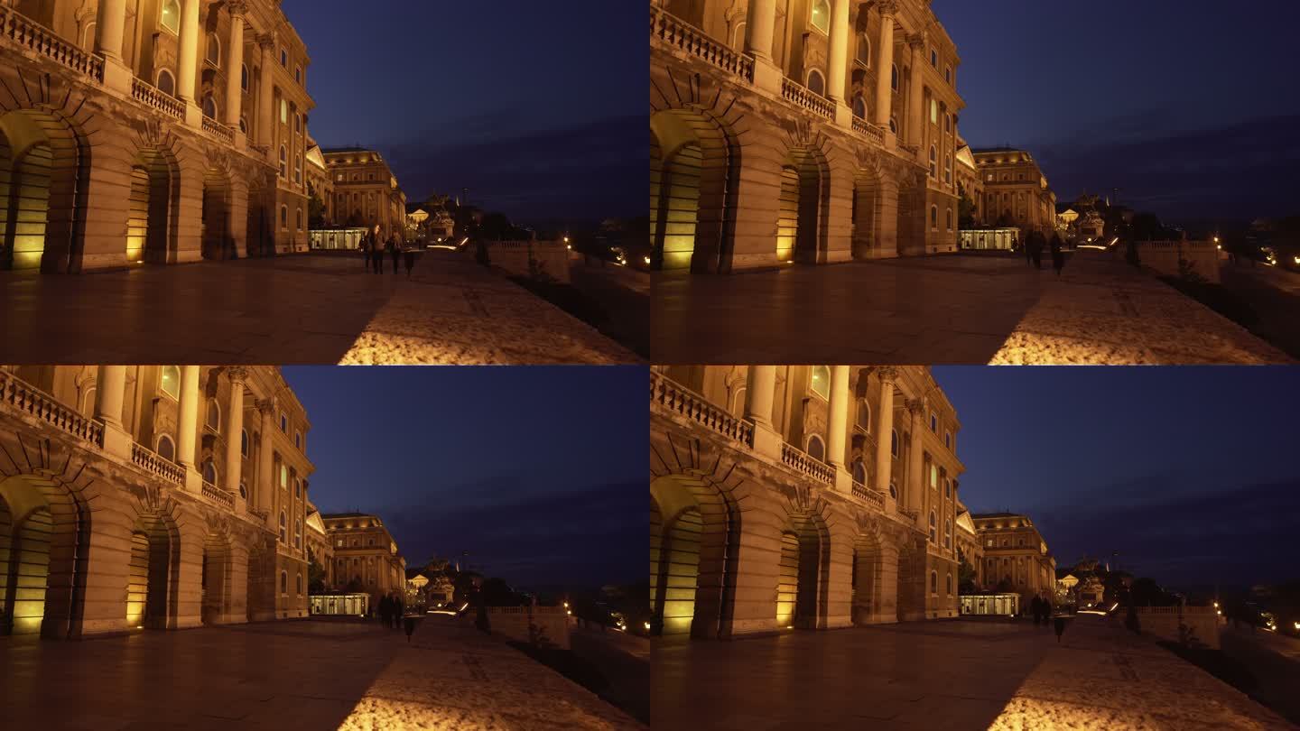 布达佩斯皇宫之夜电影感符号标志旅游