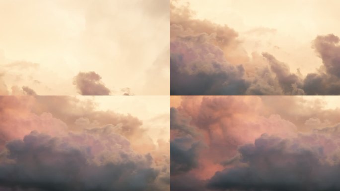 多彩的戏剧性天空和云彩