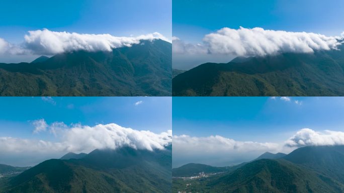 大鹏七娘山城市片头地产蓝天白云延时摄影