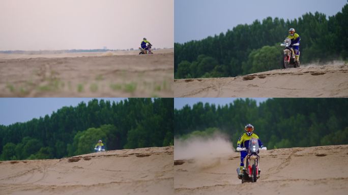 KTM越野摩托车黄河沙滩沙地骑行跳跃合集