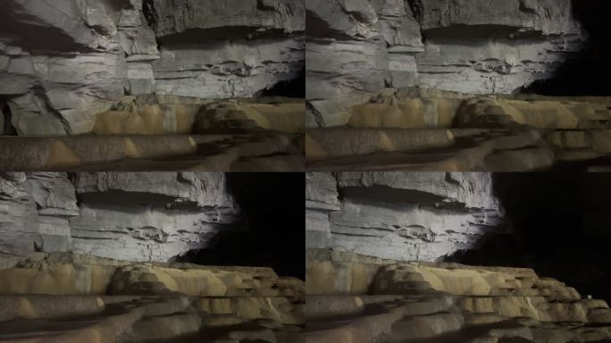山里岩洞里的奇石怪状景观