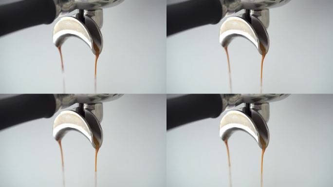 咖啡机萃取咖啡液镜头