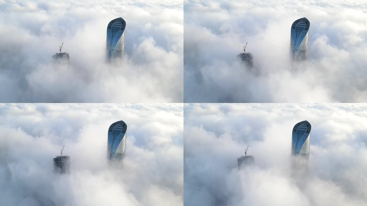 苏州IFS高楼城市平流雾