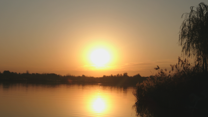 八里湾湿地日出晨景