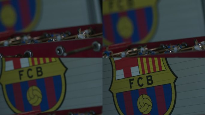 西班牙巴塞罗那队队徽与桌面足球