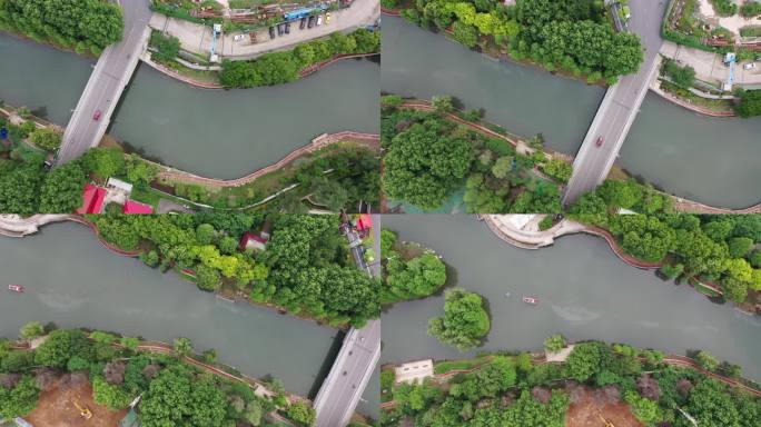 4K航拍 俯拍南京秦淮河