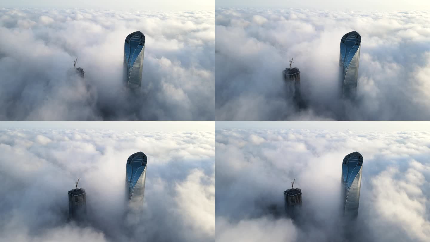 苏州IFS高楼城市平流雾