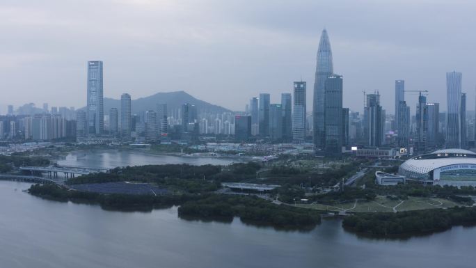 鸟瞰中国广东省深圳市。