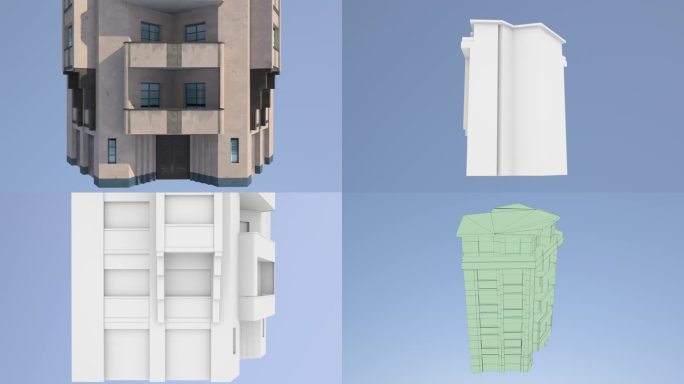 极简Artdeco风格建筑模型