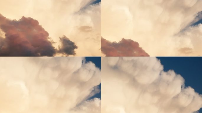 多彩的戏剧性天空和云彩