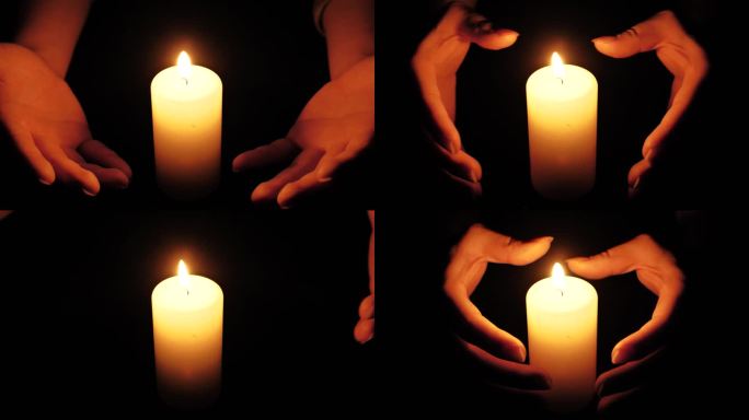 手与蜡烛