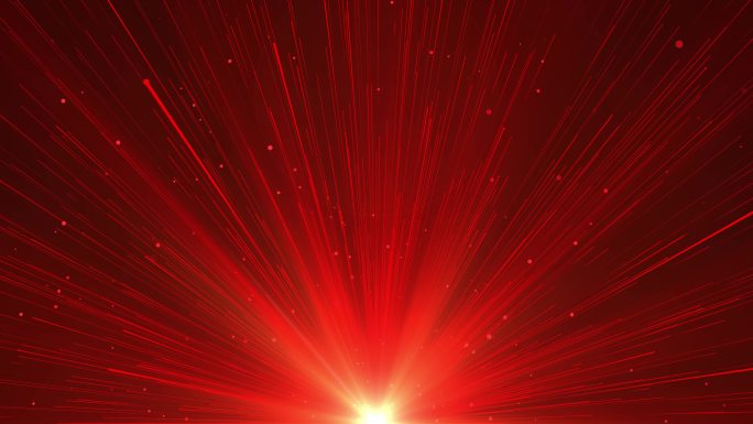 4K红色光芒万丈粒子射线无缝循环