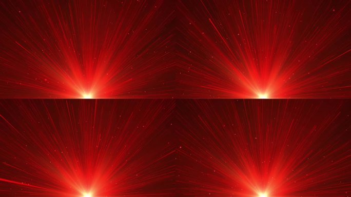 4K红色光芒万丈粒子射线无缝循环