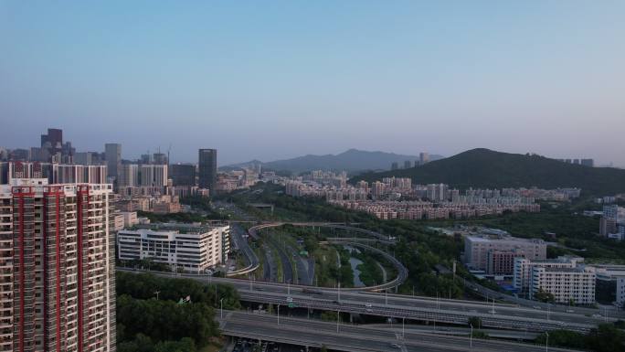 沙河西路 大沙河公园 深圳城市大景航拍