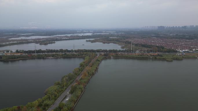 航拍徐州九里湖湿地-HDR