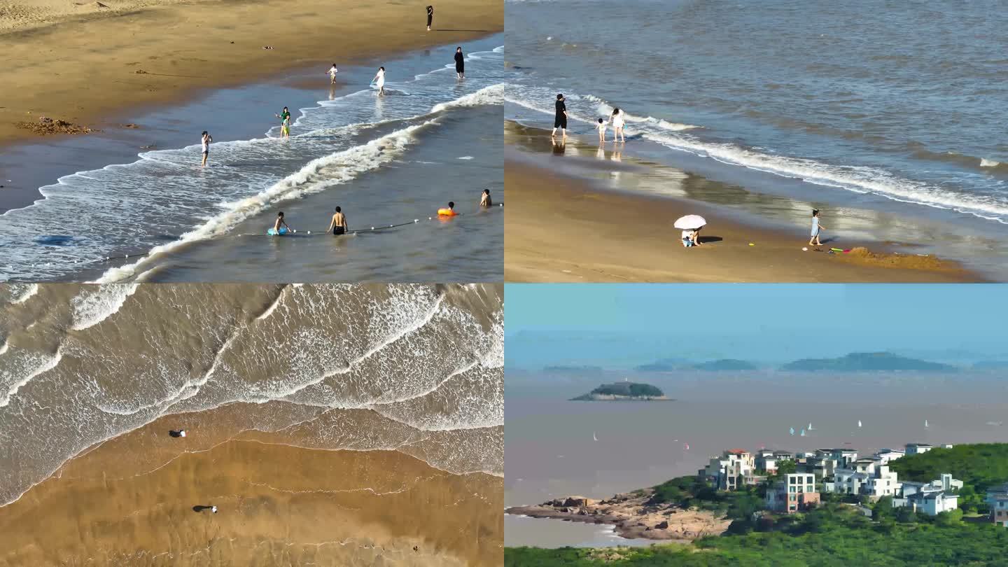 夏日海边 浪花 帆船  海浪 旅游 东海